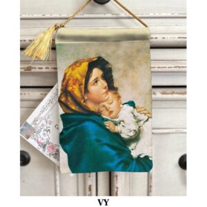 Madonna of the Streets Velvet Blessing carrier, Catholic Gift (8 by 5).