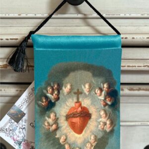 THE CHERUB CIRCLE, Velvet Blessing Carrier, Hd Image 8 by 5 inches , 2 beautiful sides.
