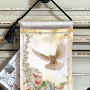 THE HOLY SPIRIT Velvet Blessing Carrier, Hd Image 8 by 5 inches, 2 beautiful sides.