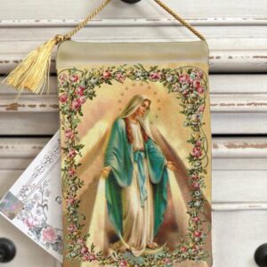 THE MIRACOLOUS MEDAL Velvet Blessing Carrier, Hd Image 8 by 5 inches , 2 beautiful sides.