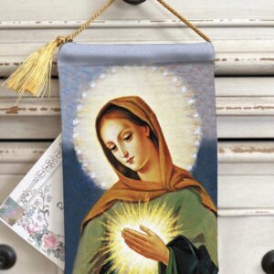 THE FLAME of LOVE Velvet Blessing Carrier, Hd Image 8 by 5 inches , 2 beautiful sides.
