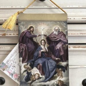 VELAZQUEZ Velvet Blessing Carrier, Hd Image 8 by 5 inches , 2 beautiful sides.