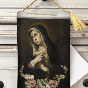 Our Lady of Sorrows Velvet Blessing Carrier - Catholic Gift